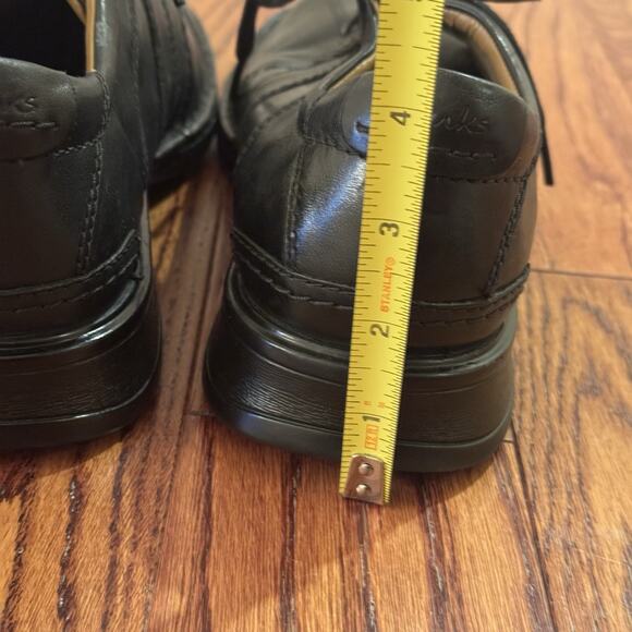 Clarks Touareg Vibe Oxfords Mens 9 Comfort Shoes Black Leather Cushion Ortholite - Picture 12 of 16